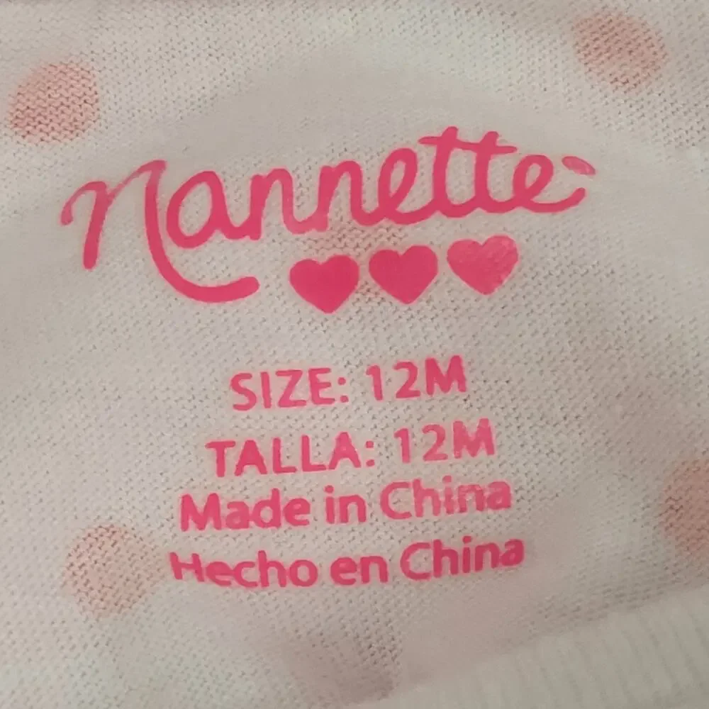 Nannette Baby Girl's 2 Piece Crochet‎ Capri Set Size 12mo NWOT